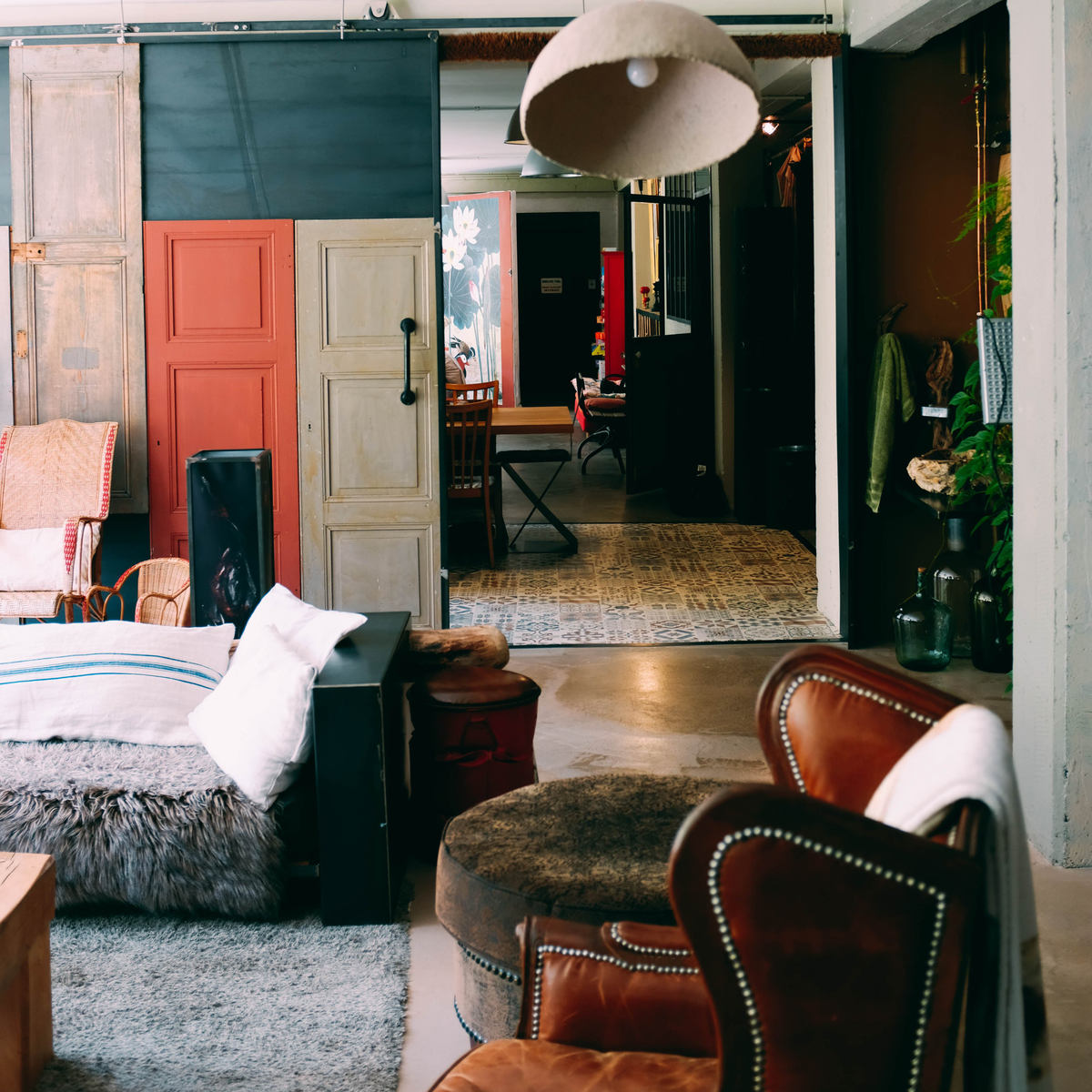 Industrial Apartment Calm And Refreshing Interior photo