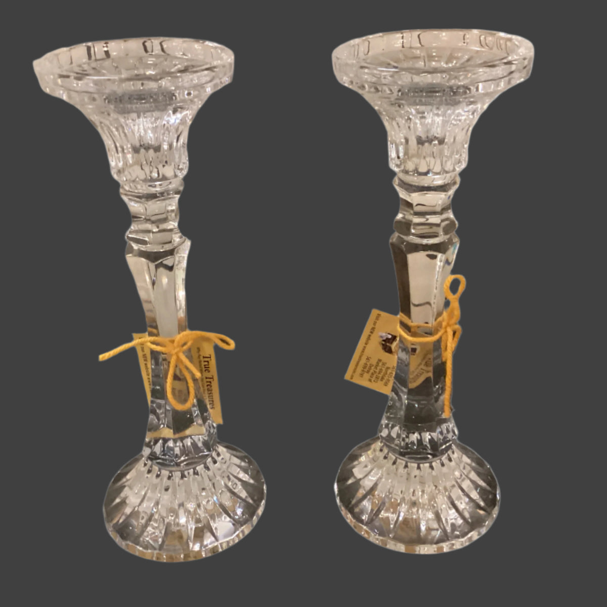 Pair Mikasa Crystal Candlesticks – True Treasures Inc