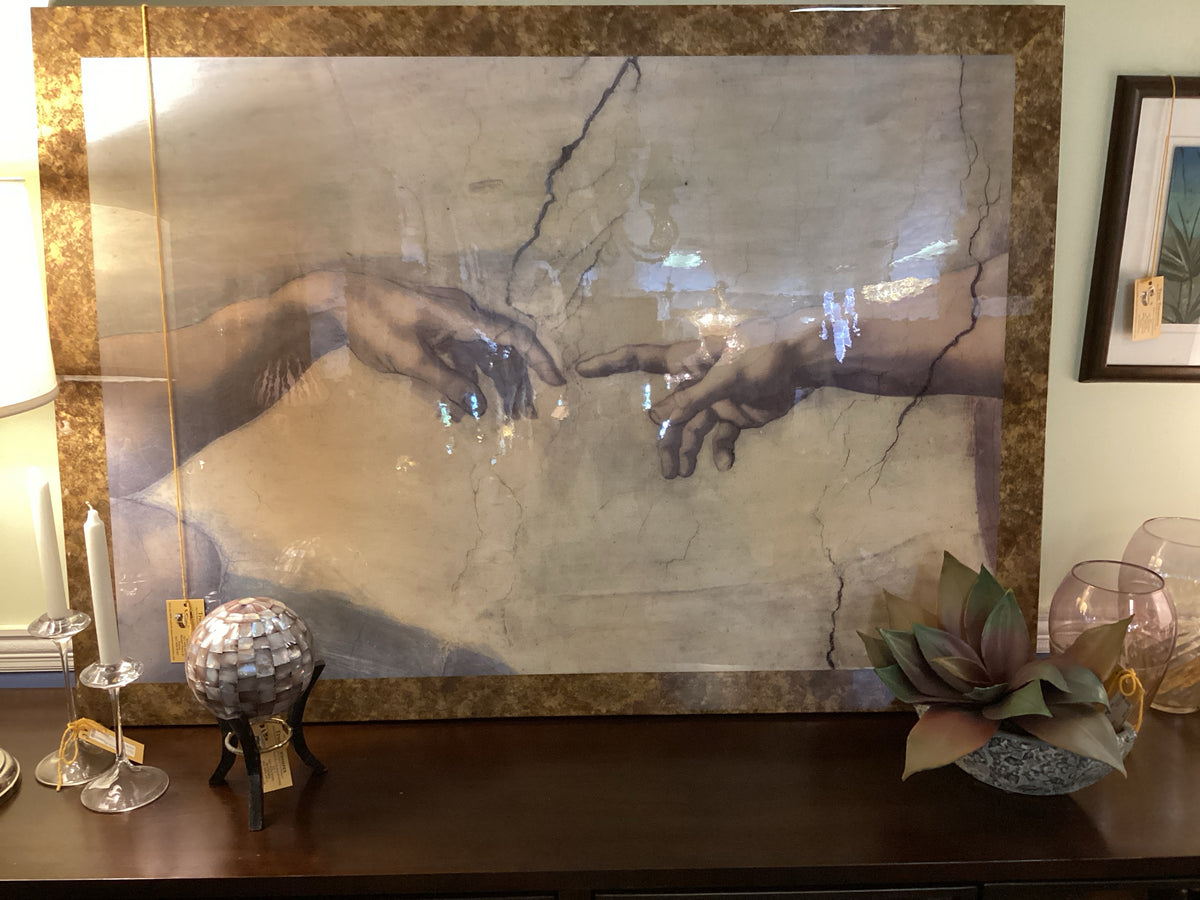 Michelangelo's 'The Creation Of Adam' HD Canvas Print - Rolled Art, Ready To Frame
