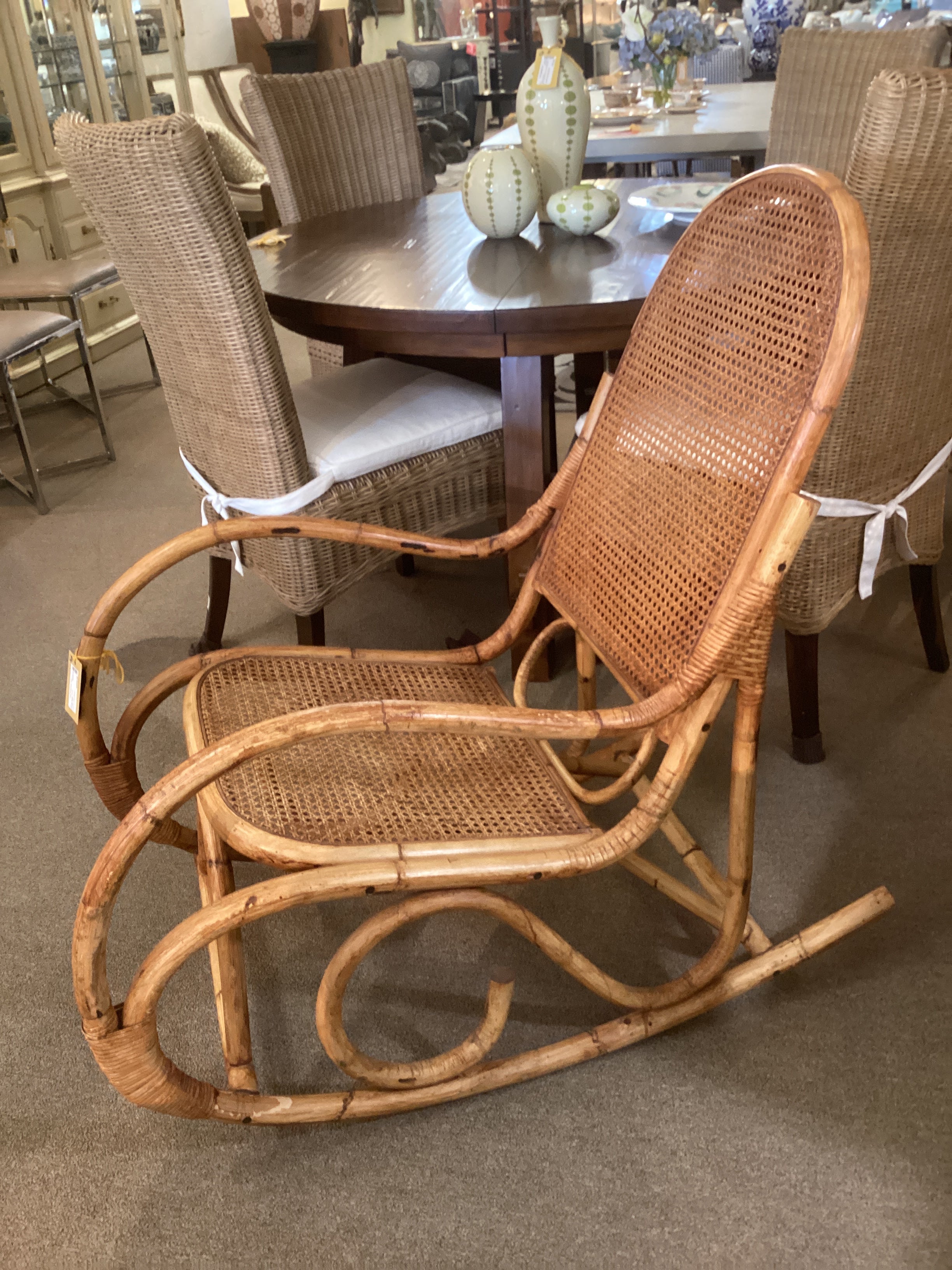 Cane Rocker Chair Wicker and Cane Rocking Chair – True Treasures Inc