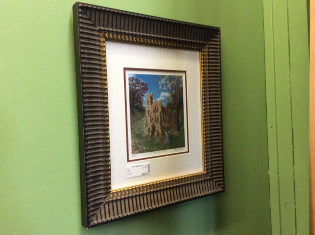 Castle Print With Brown Frame