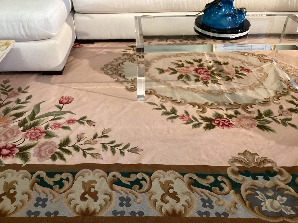 Floral Needlepoint Area Rug